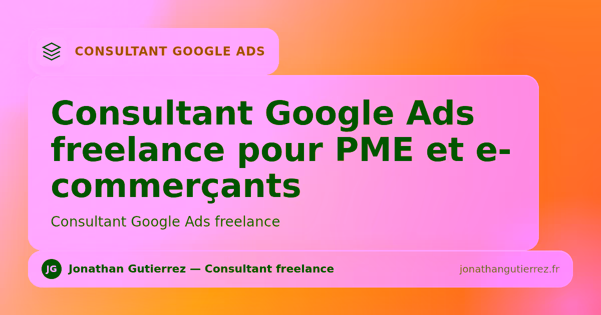 Illustration – Consultant Google Ads freelance pour PME et e-commerçants