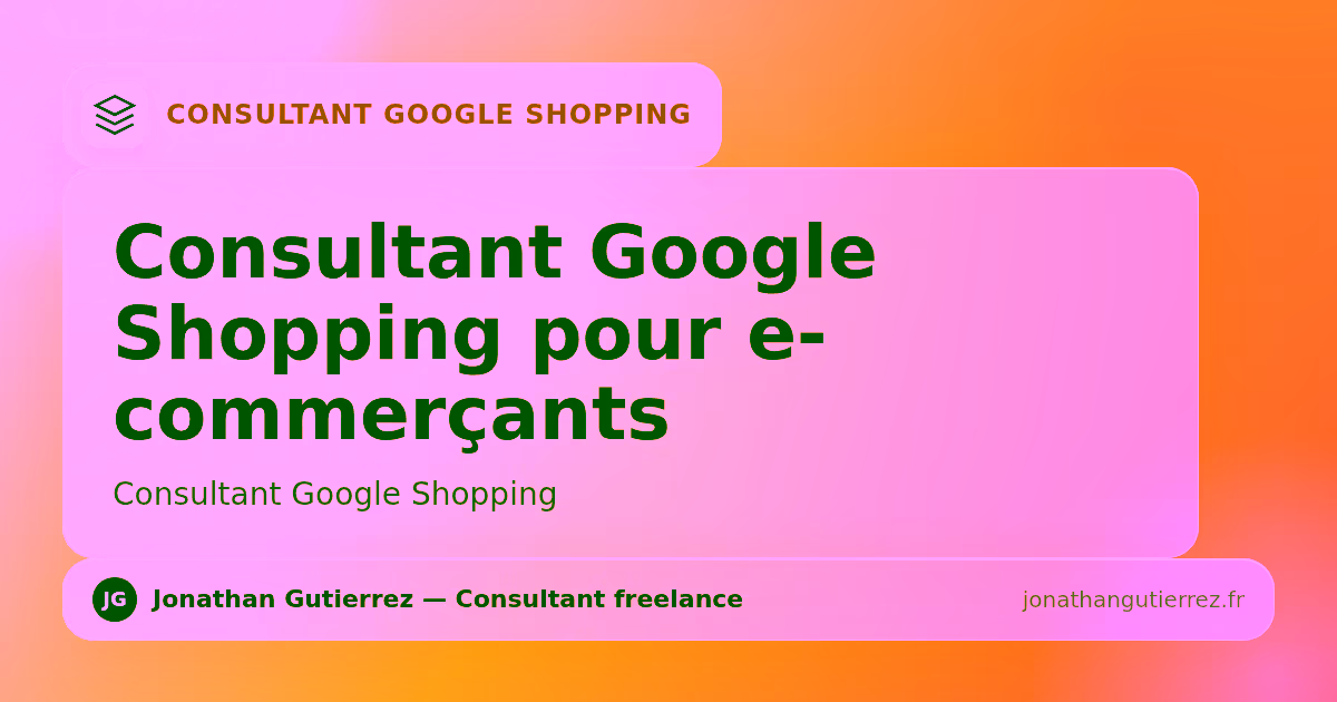 Illustration – Consultant Google Shopping pour e-commerçants