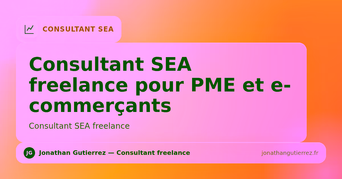 Illustration – Consultant SEA freelance pour PME et e-commerçants