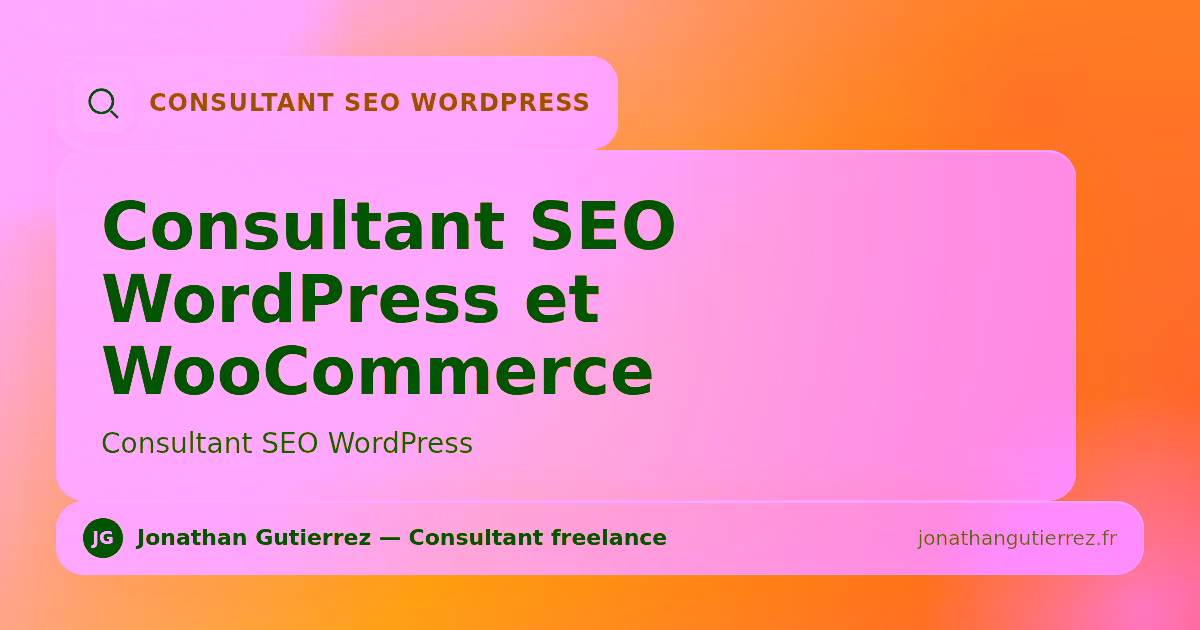 Illustration – Consultant SEO WordPress et WooCommerce