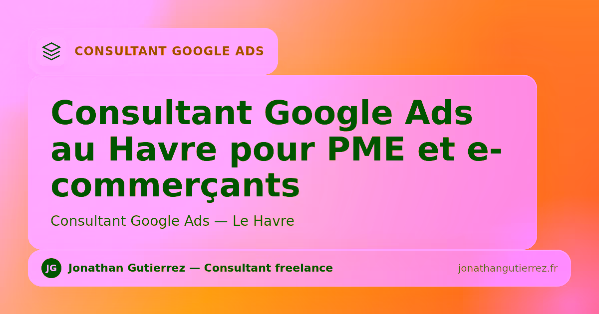 Illustration – Consultant Google Ads au Havre pour PME et e-commerçants