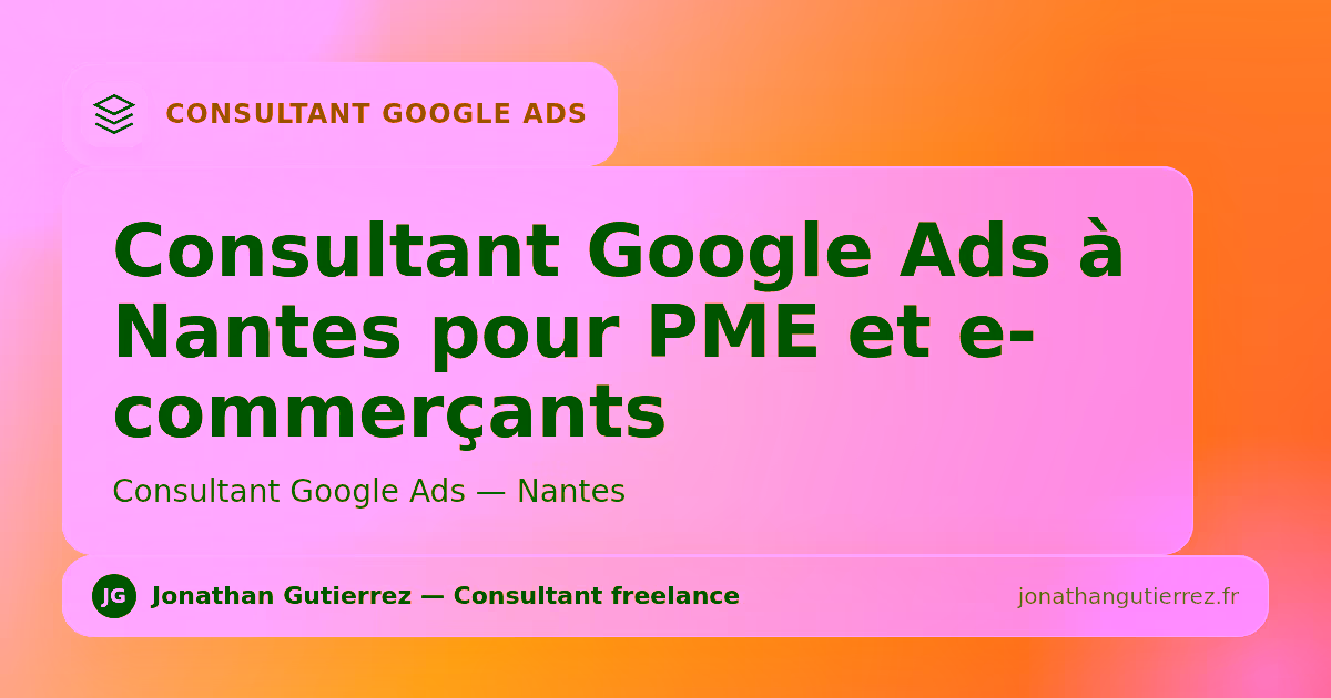 Illustration – Consultant Google Ads à Nantes pour PME et e-commerçants