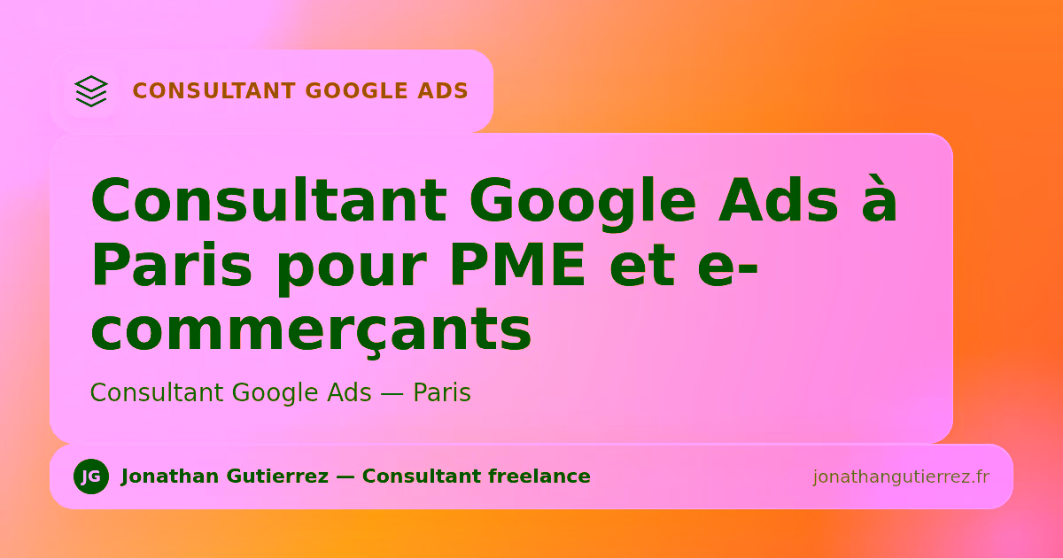 Illustration – Consultant Google Ads à Paris pour PME et e-commerçants