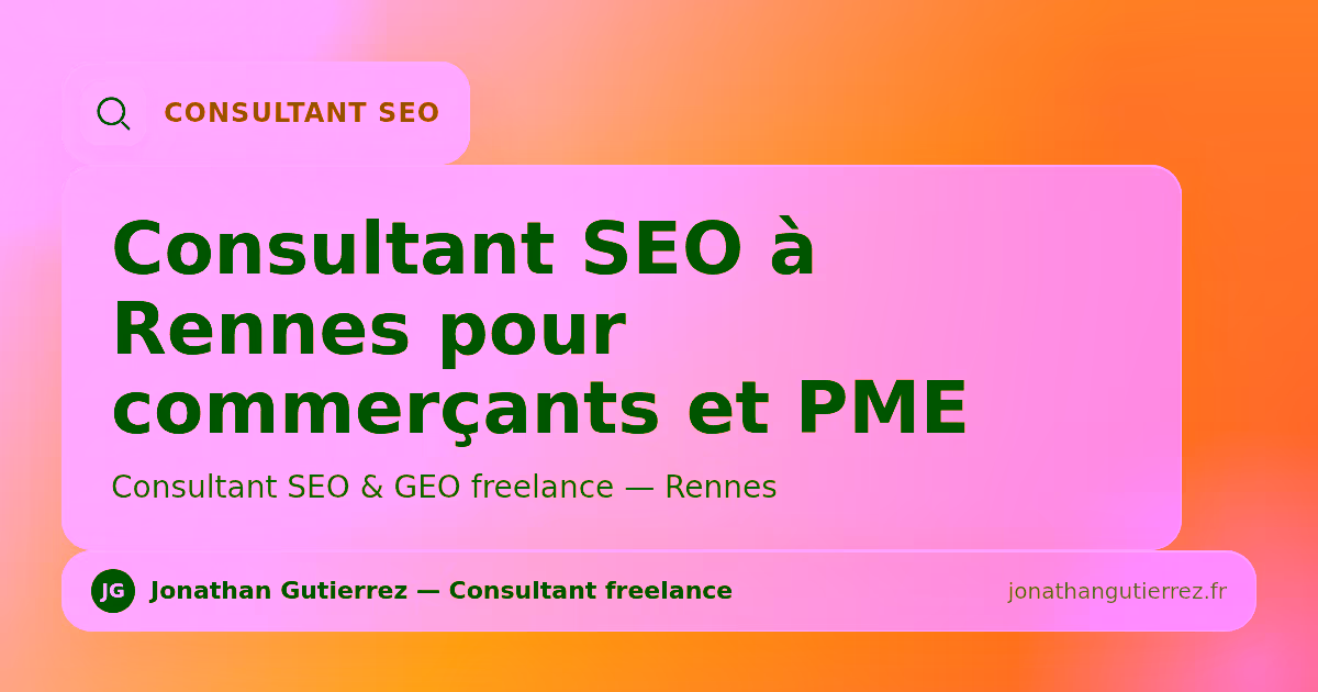 Illustration – Consultant SEO à Rennes pour commerçants et PME