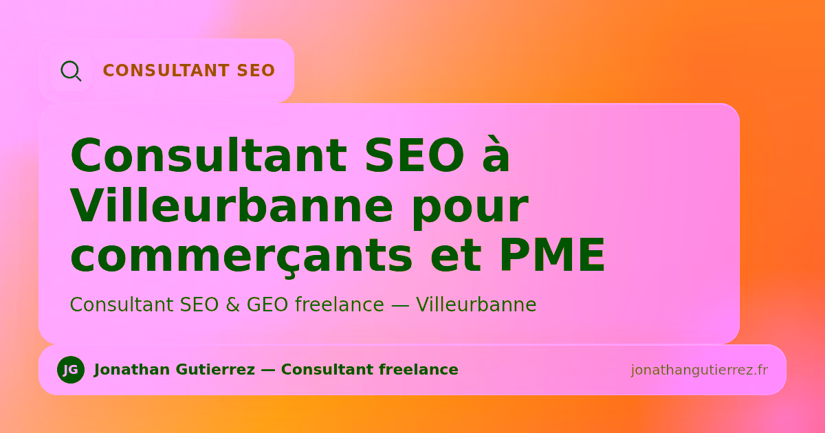 Illustration – Consultant SEO à Villeurbanne pour commerçants et PME